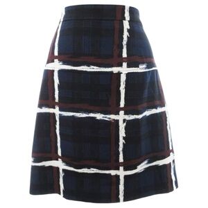 Marc by Marc Jacobs Plaid Pleated A-Line Skirt, black blue white wine, XS, EUC